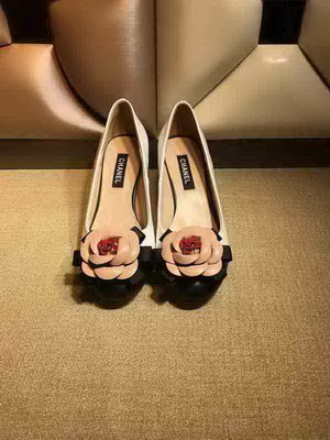 CHANEL Shallow mouth Block heel Shoes Women--021